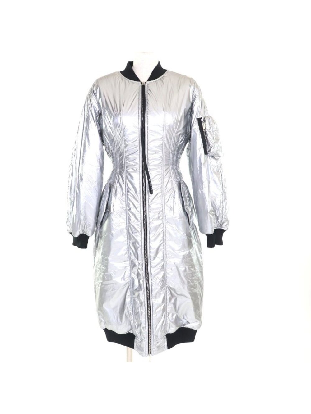 Gucci Resort Collection Metallic Zip Up Runway Wear Coat 36